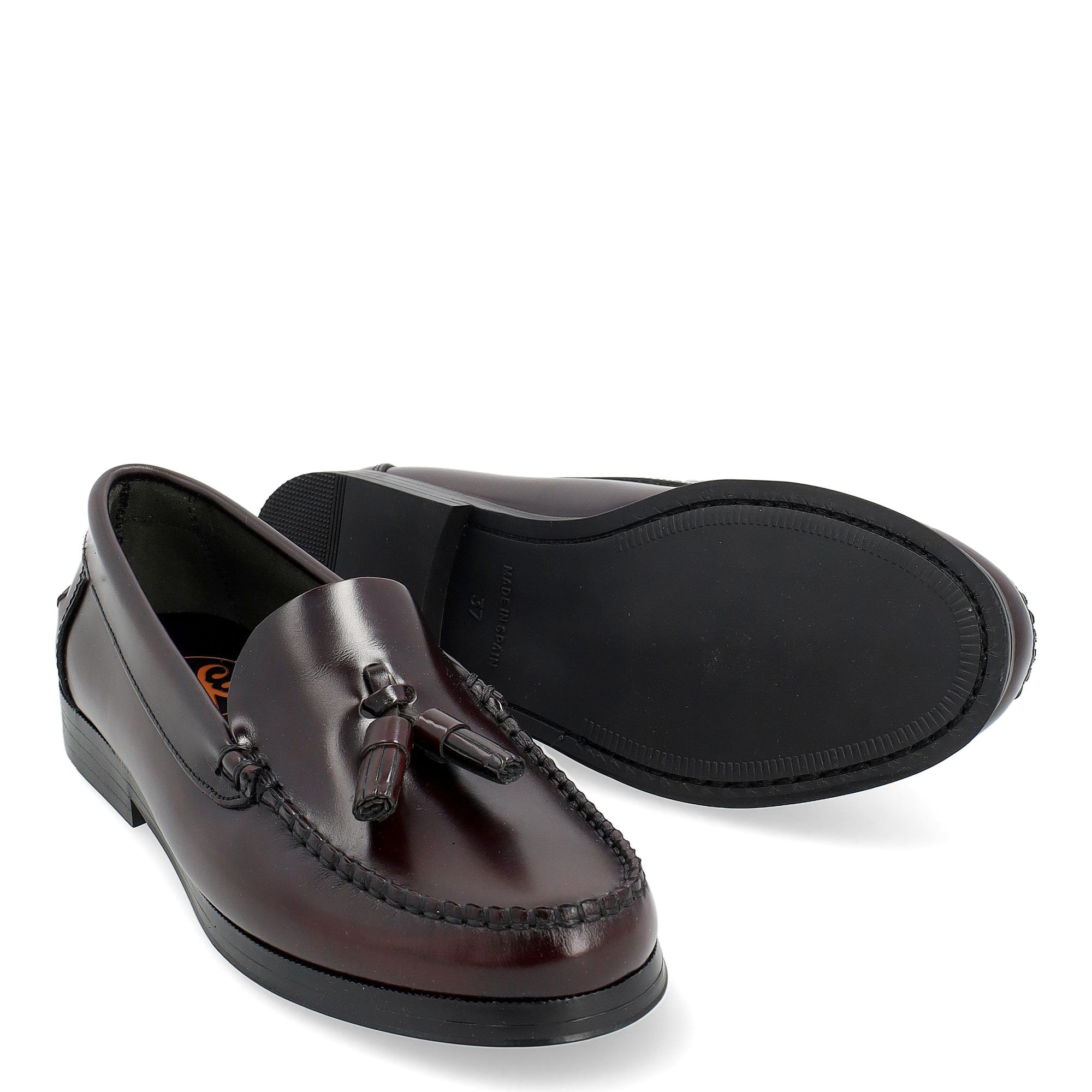 Modelo Híspalis Borlas Burdeos · Castellano Mujer · Piso cosido Antideslizante