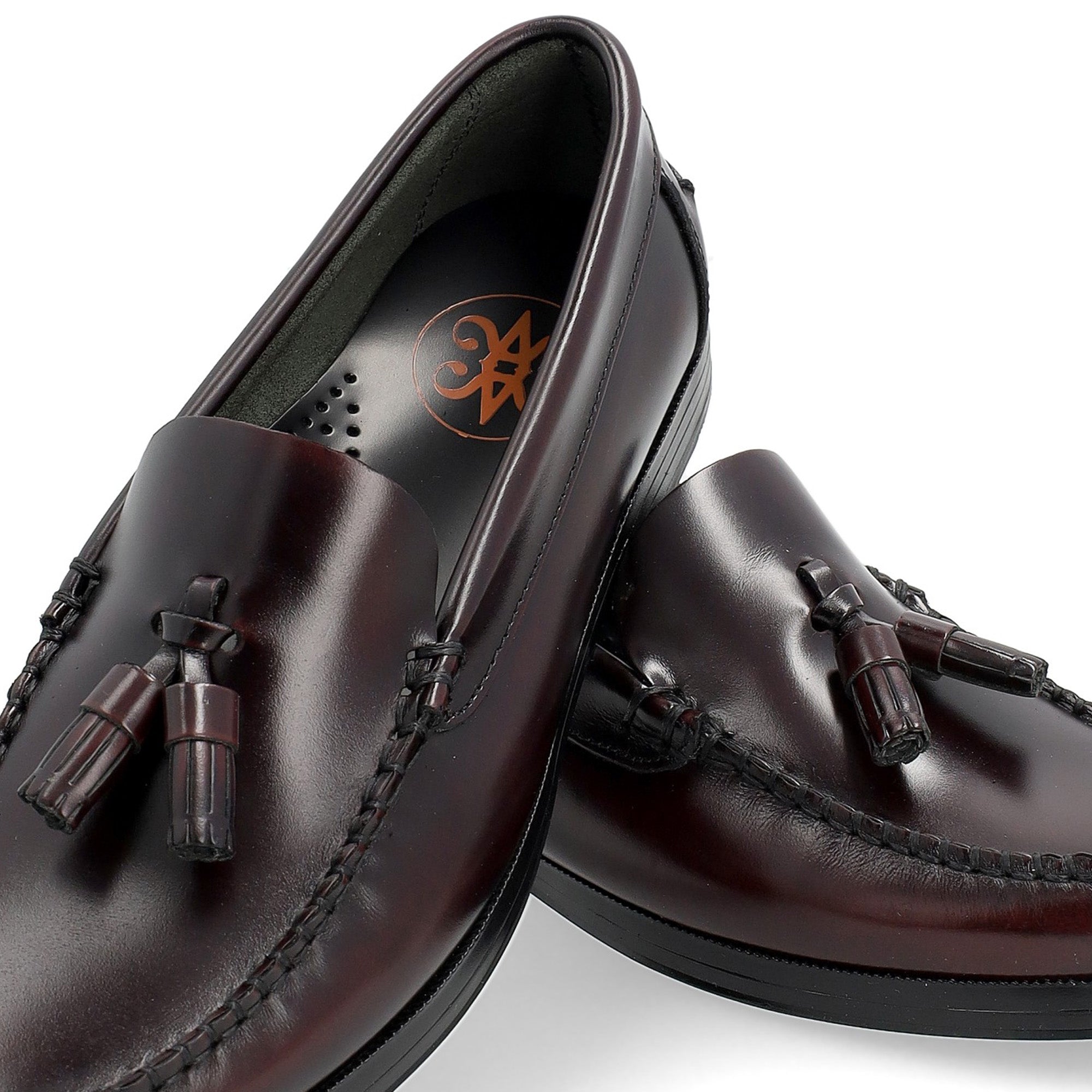 Modelo Híspalis Borlas Burdeos · Castellano Mujer · Piso cosido Antideslizante