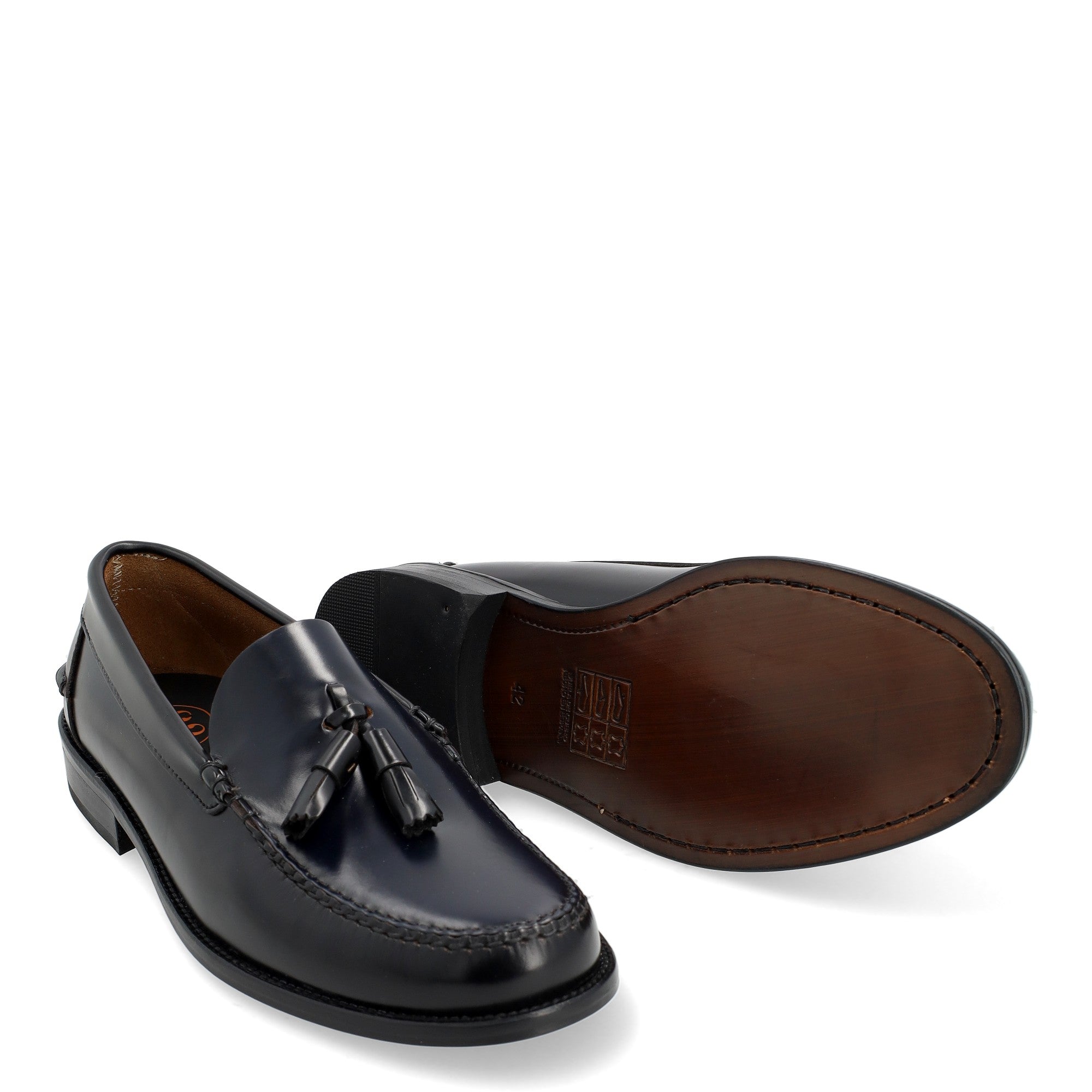 Helmantic Camaleón Negro/Marino Hombre · Zapato Castellano con Borlas · Fabricación muy Limitada