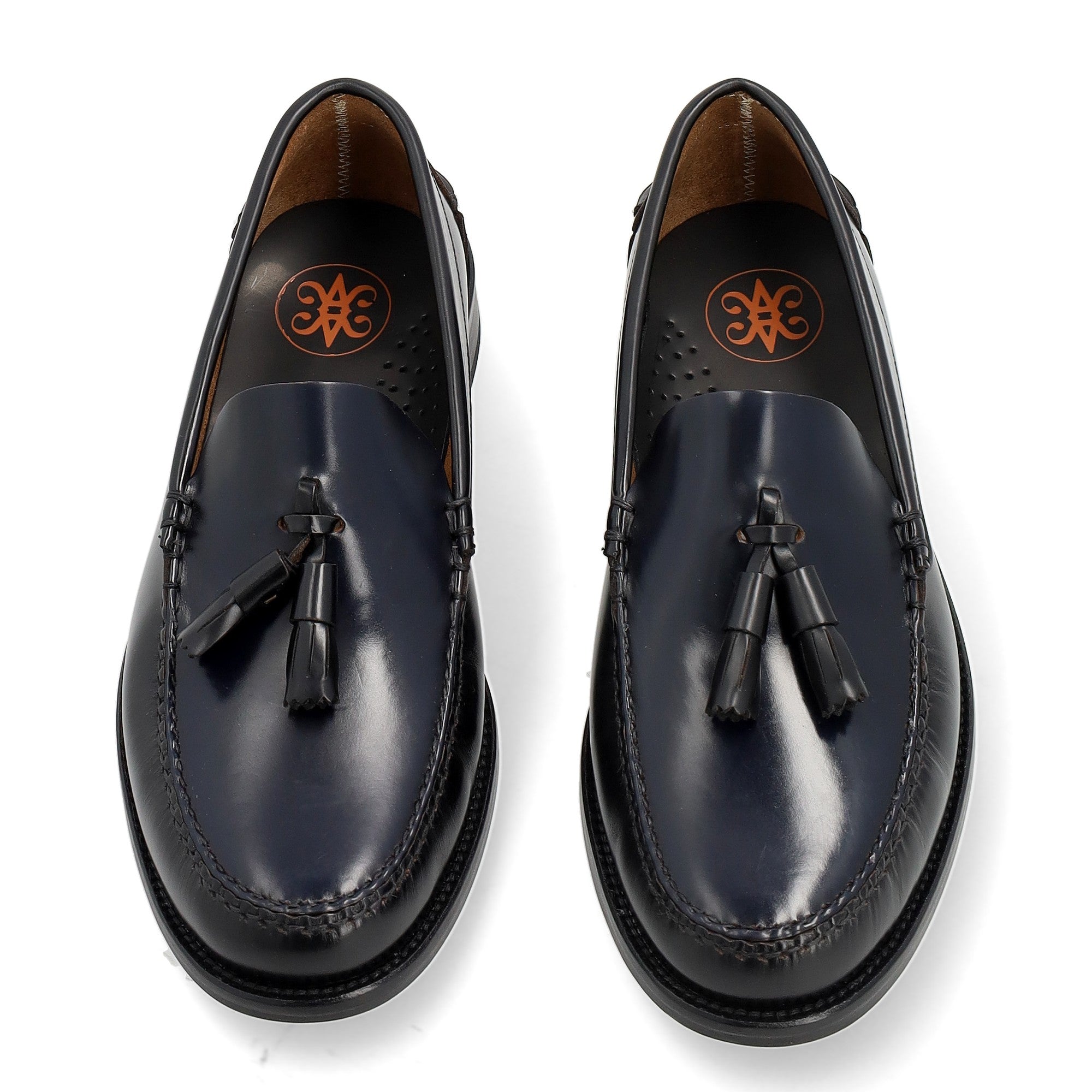 Helmantic Camaleón Negro/Marino Hombre · Zapato Castellano con Borlas · Fabricación muy Limitada