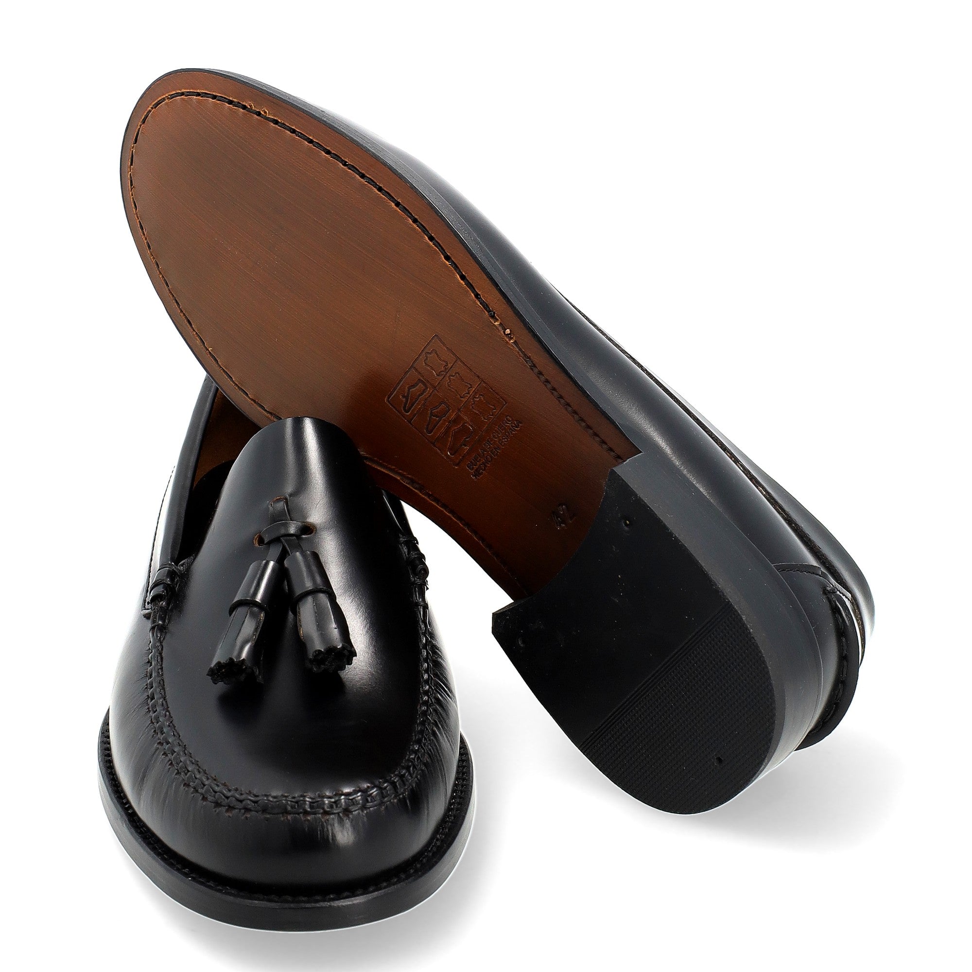 Helmantic Negro · Zapato Castellano hombre con Borlas · Elaboración Limitada