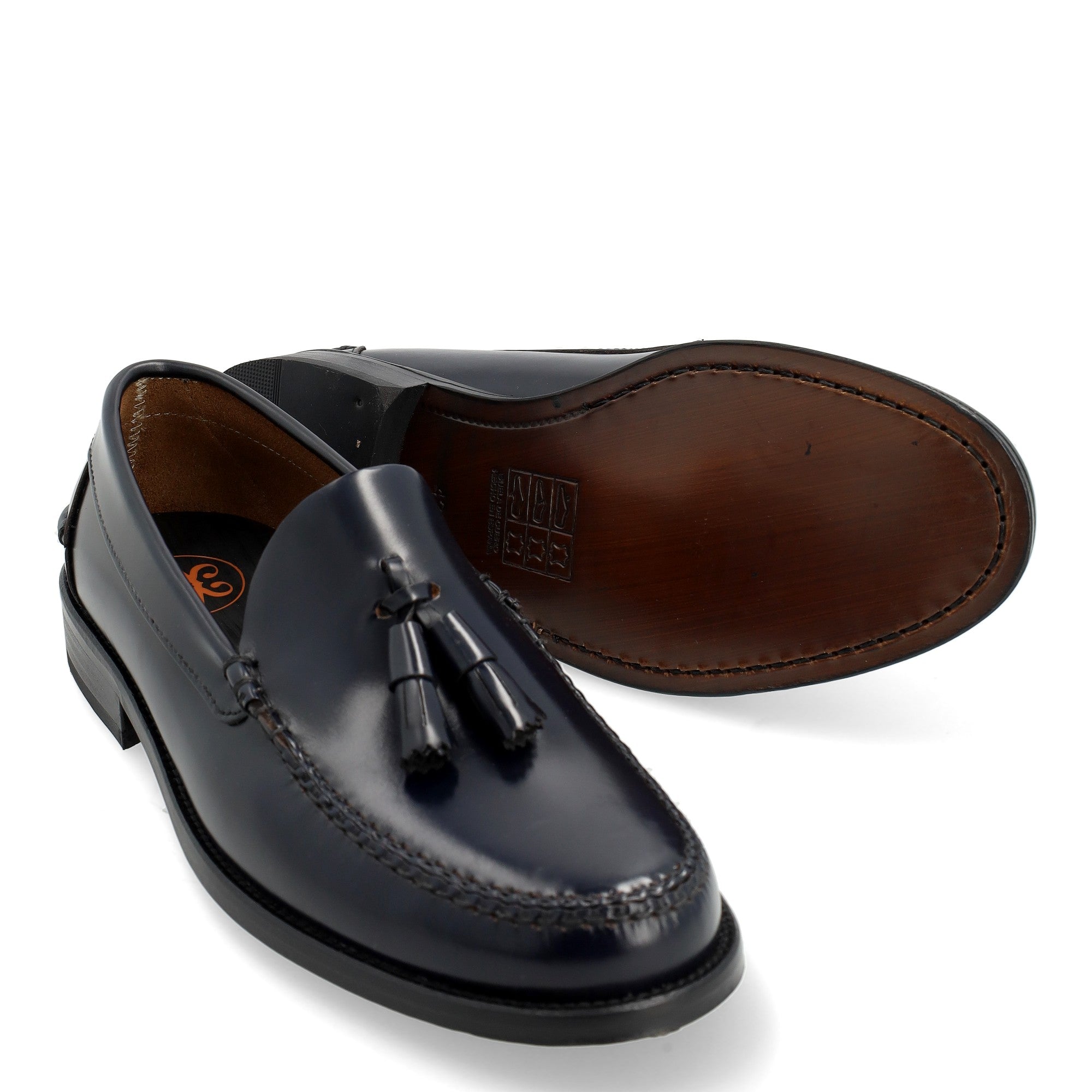 Helmantic Marino · Zapato Castellano hombre con Borlas · Elaboración Limitada