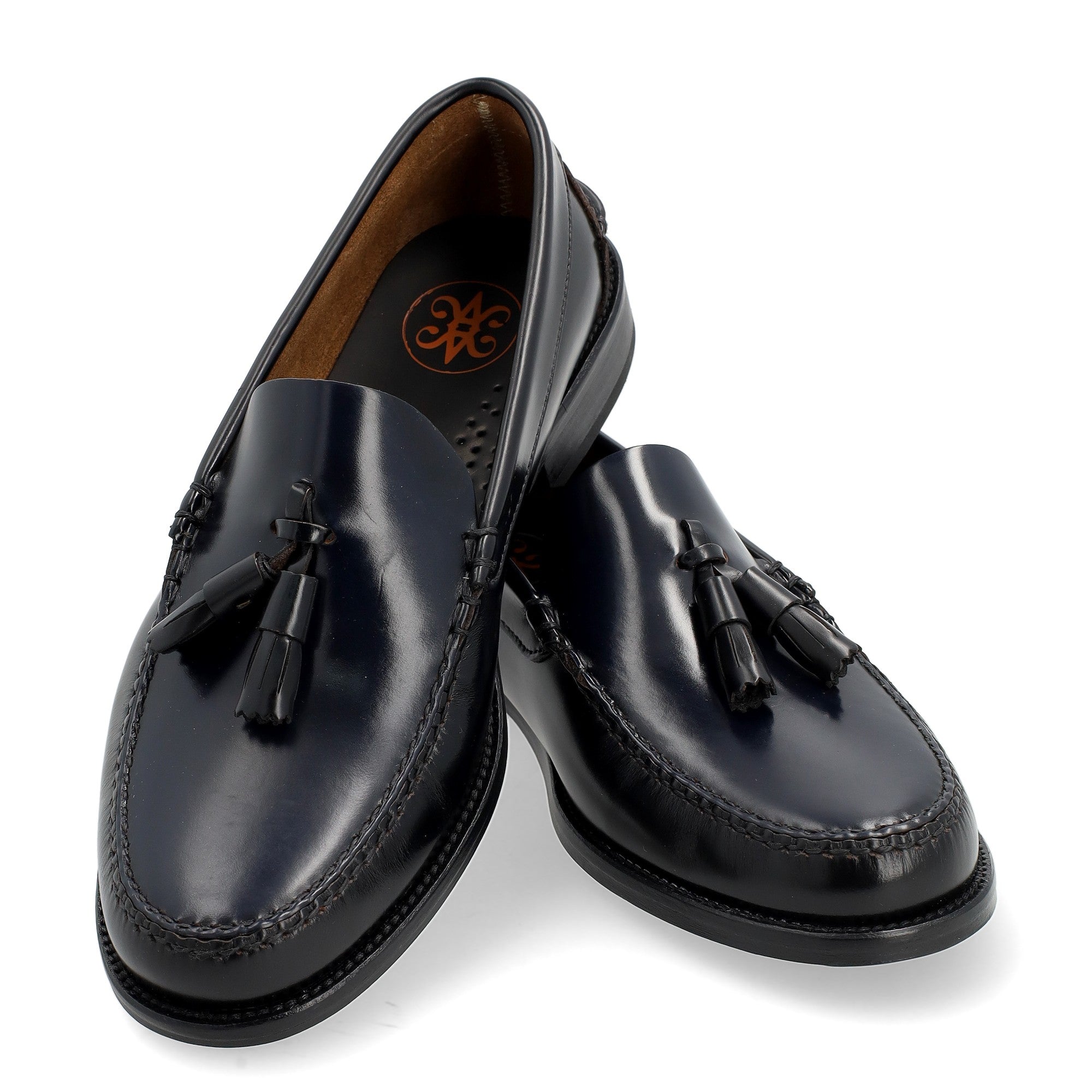 Helmantic Camaleón Negro/Marino Hombre · Zapato Castellano con Borlas · Fabricación muy Limitada