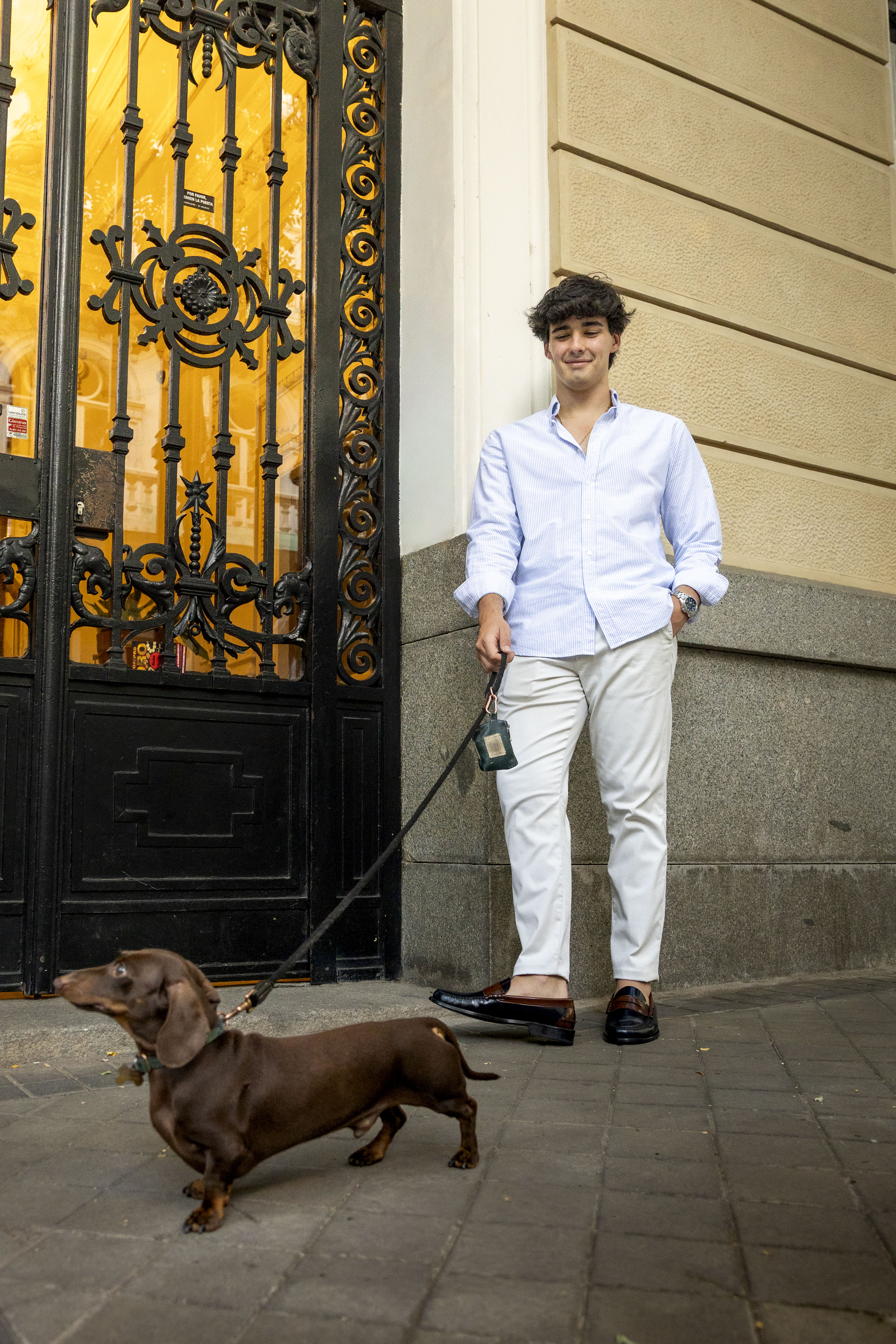 Zapato Castellano Hombre Marino/Marrón Golden Antifaz Camaleón lifestyle 2